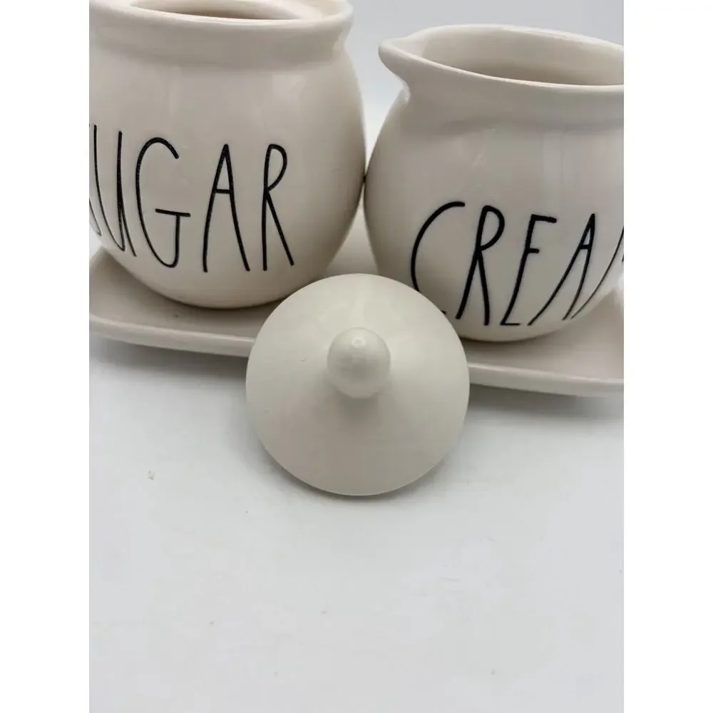 RAE DUNN Sugar And Creamer On Matching Tray 15